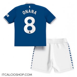 Everton Amadou Onana #8 Prima Maglia Bambino 2023-24 Manica Corta (+ Pantaloni corti)